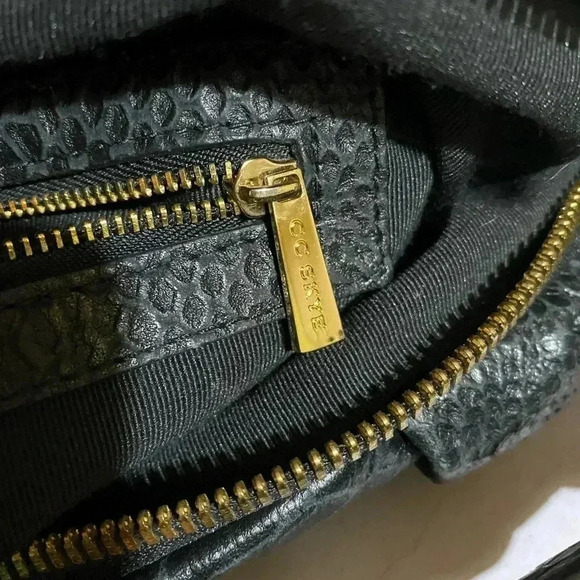 CC skye black reptile leather satchel handbag - Picture 11 of 14